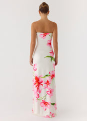 Erivo Strapless Maxi Dress - Ivory Reef