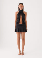 Ivy Heart Mini Dress - Black