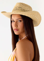 Late Checkout Cowboy Hat - Natural
