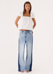 Lawrence Denim Jeans - Washed Blue