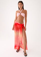 Low Tide Sarong Maxi Skirt - Sunburnt Petal