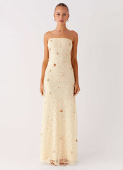 Orelli Shell Sequin Knit Maxi Dress - Ivory