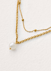 Paradise Hour Necklace - Gold/Pearl