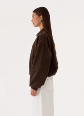 Ranya Bomber Jacket - Brown