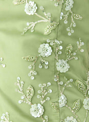 Sea Garden Beaded Strapless Top - Green