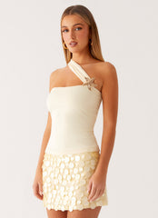 Sea Spray Strap Top - Yellow