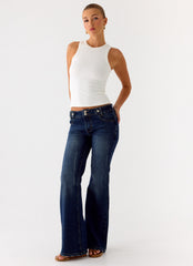 See Me Twice Ribbed Top - White