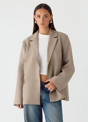 Sibel Blazer - Warm Grey