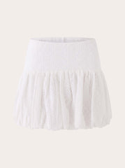 Soft Sky Mini Skirt - White