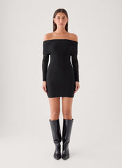 Turn Heads Mini Dress - Black