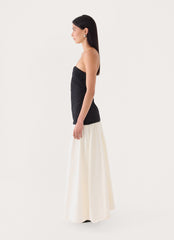 Valette Lace Maxi Dress - Ivory/Black