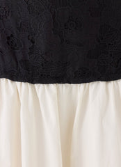 Valette Lace Maxi Dress - Ivory/Black