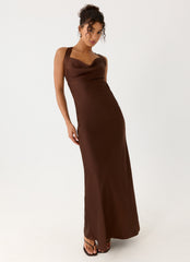 Zandie Maxi Dress - Chocolate Torte