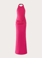 Zarita Halter Maxi Dress - Fuchsia