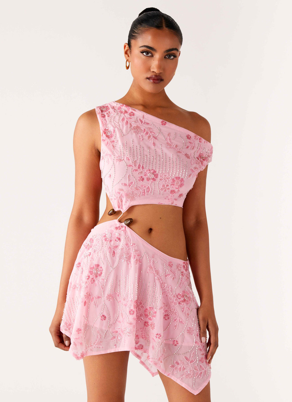 Aletta Sequin Mini Dress - Pink