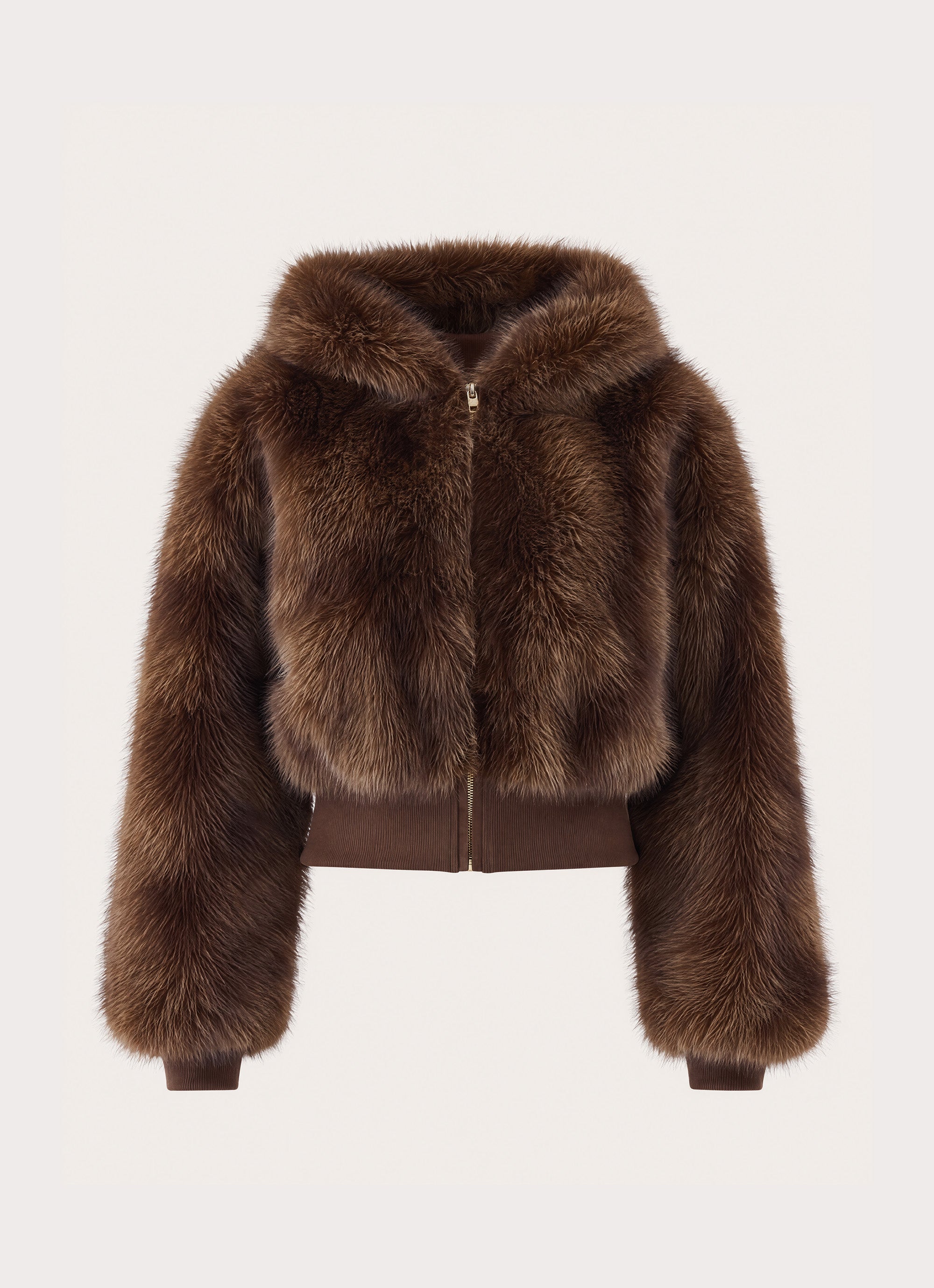 Alio Faux Fur Zip Jacket - Tan