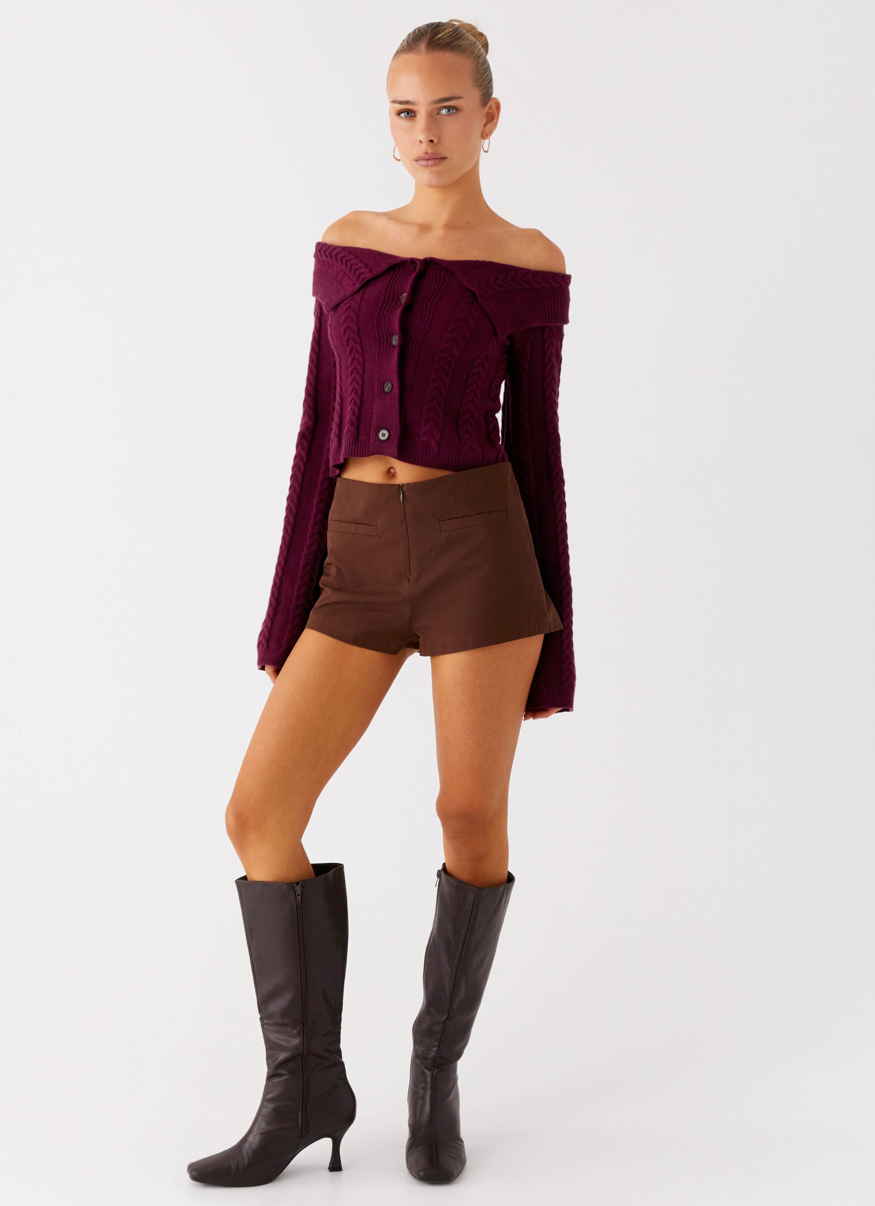 All Hours Cable Knit - Plum