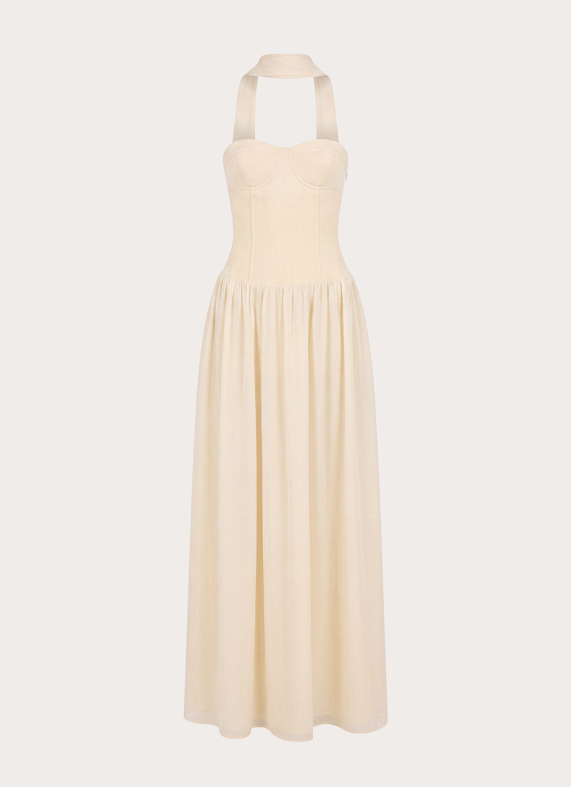 Elianah Scarf Maxi Dress - Yellow