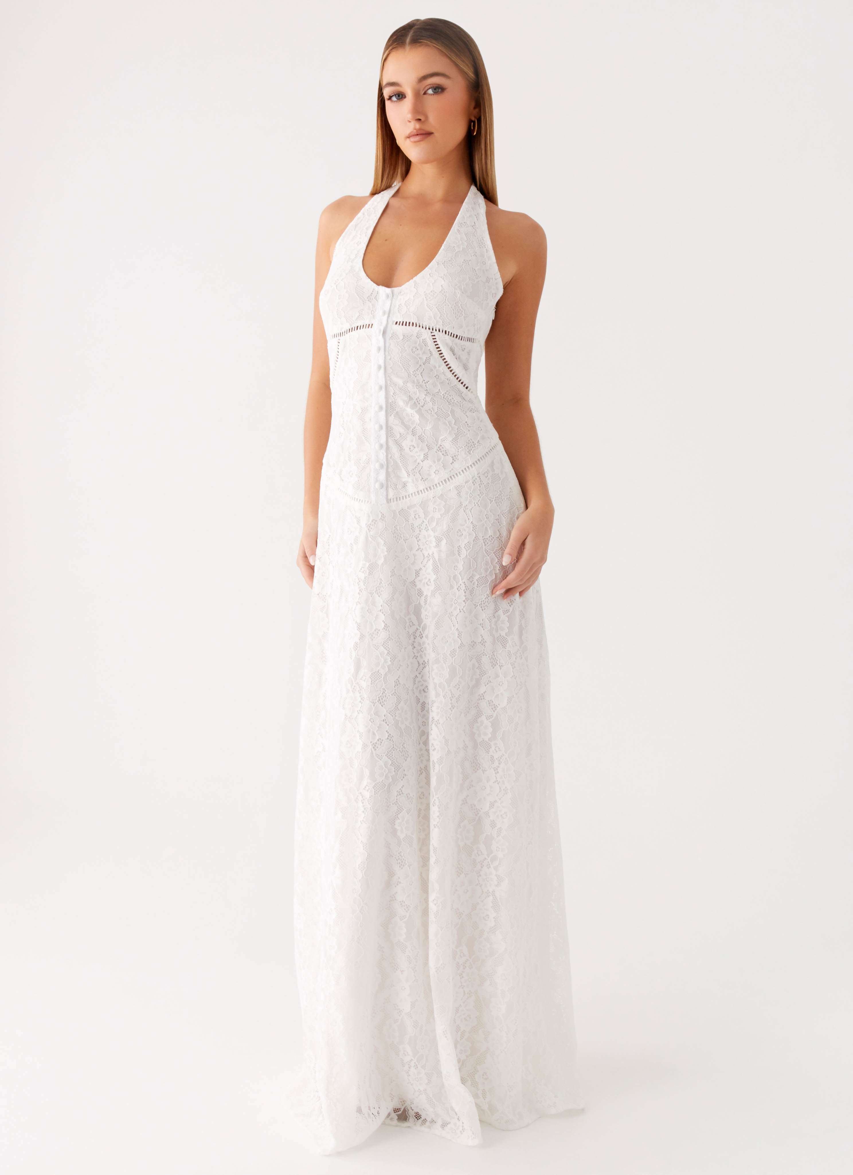 Ember Valley Cotton Maxi Dress - Ivory