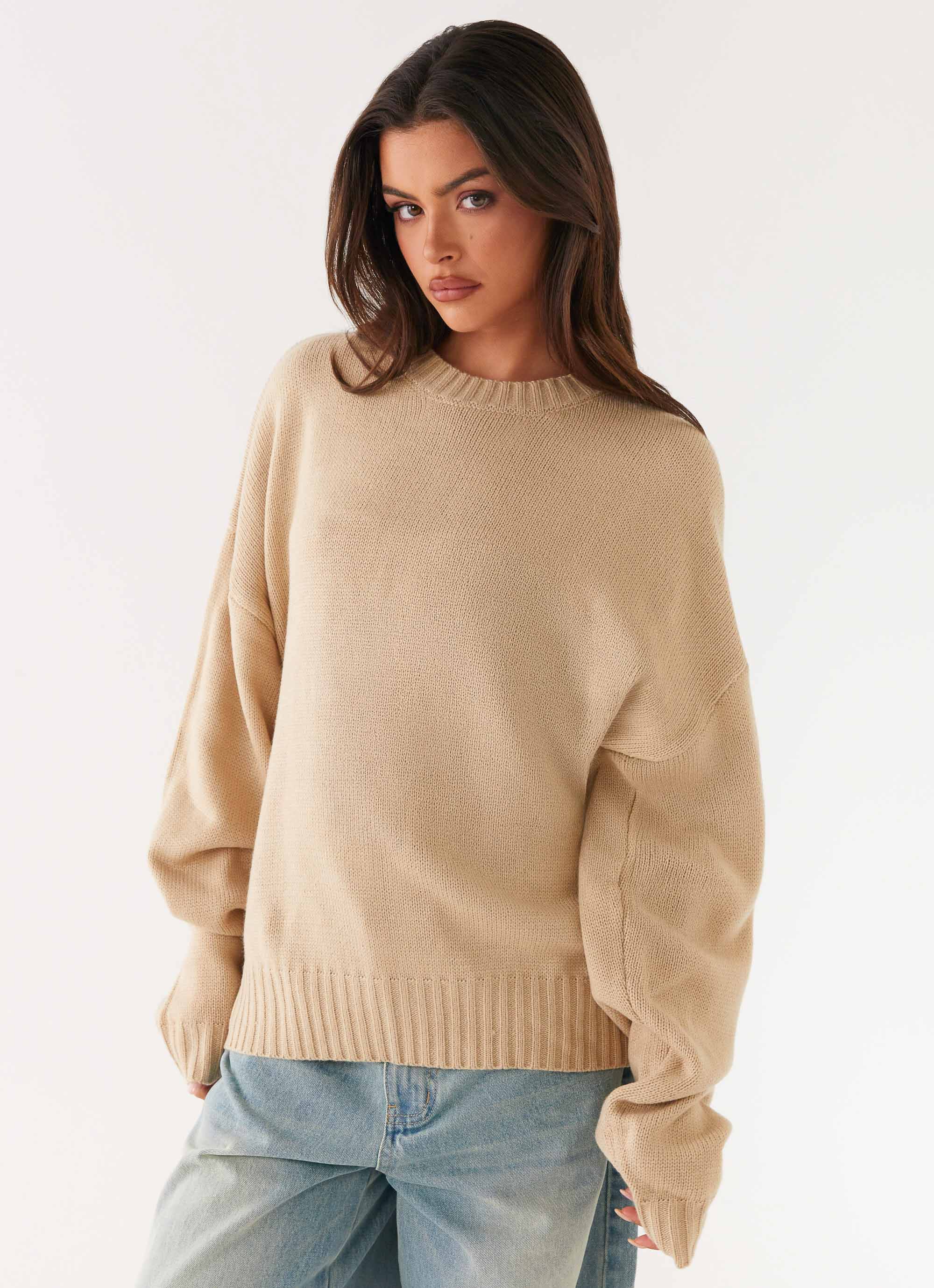 Emma Oversized Sweater - Beige