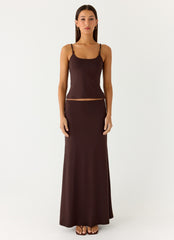 Garrix Bead Cami Top - Chocolate