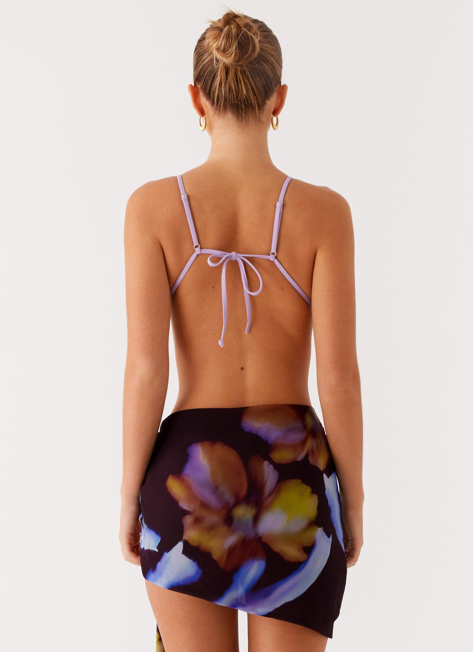 Golden Blaze Sarong - Dark Floral