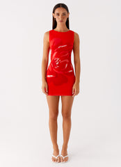 Happy Hour Mini Dress - Red