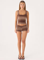Helia Knit Top - Chocolate Ombre
