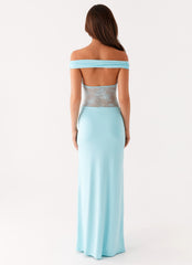 Infatuation Lace Maxi Dress - Turquoise