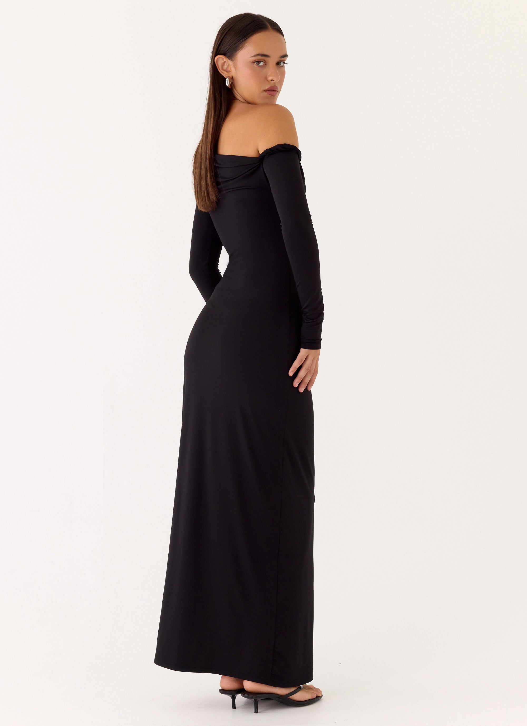 Jordana Twist Maxi Dress - Black