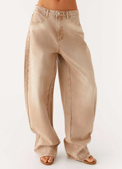 Khalil Baggy Jeans - Tan