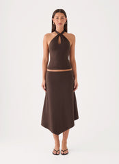 Lennox Halter Top - Chocolate