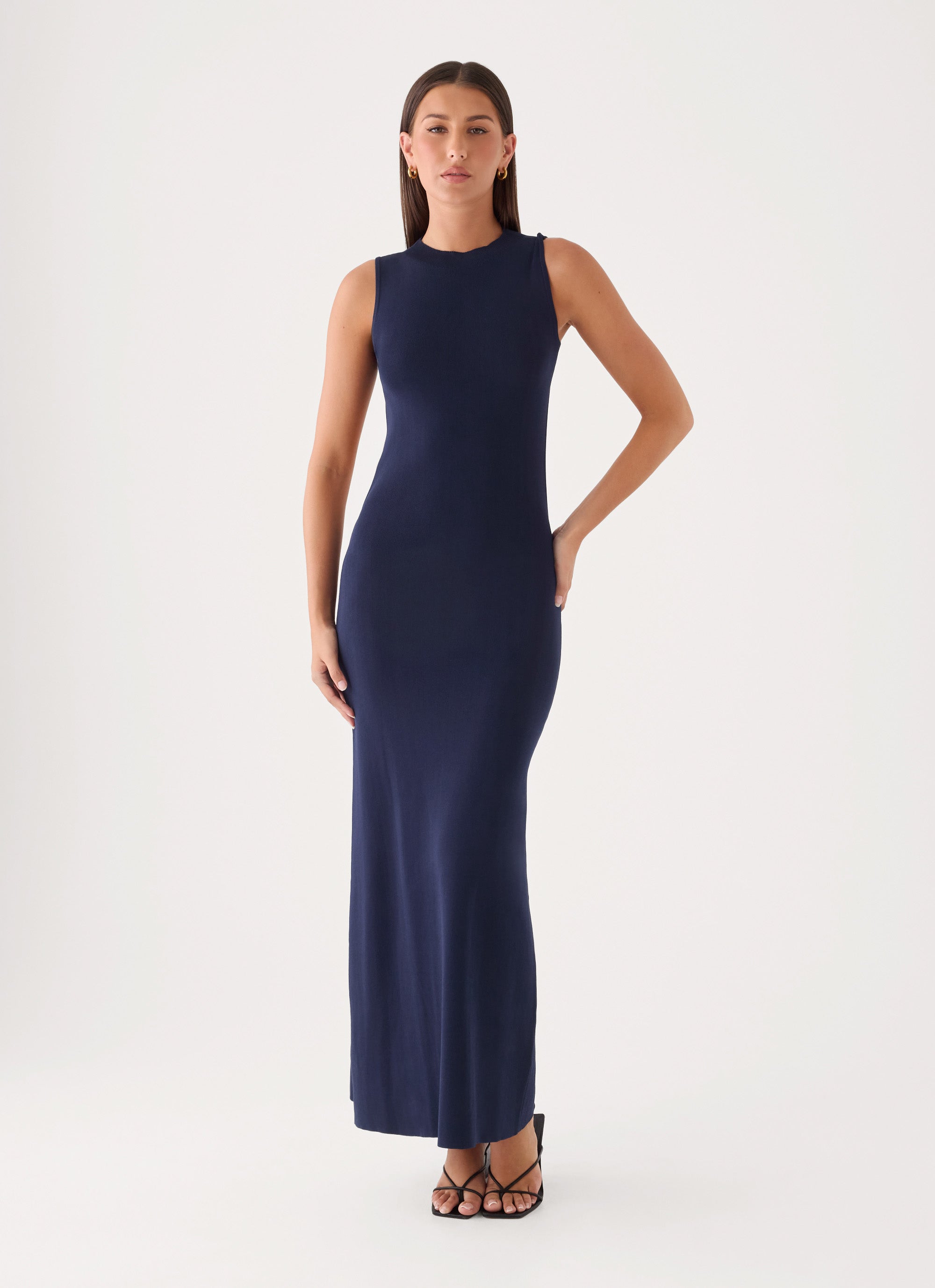 Monroe Knit Maxi Dress - Royal Blue