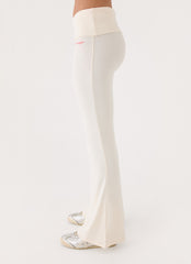 Muse Roll Waist Pants - Cream