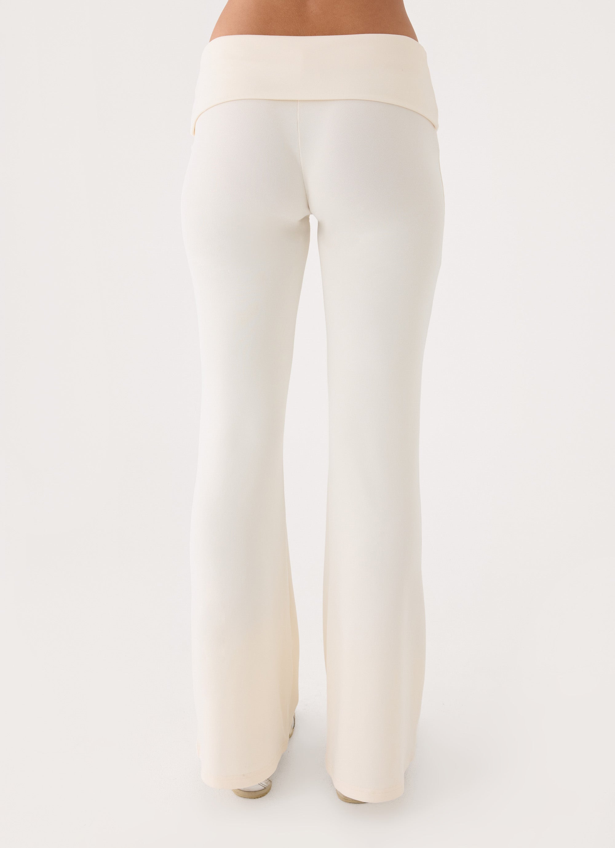 Muse Roll Waist Pants - Cream