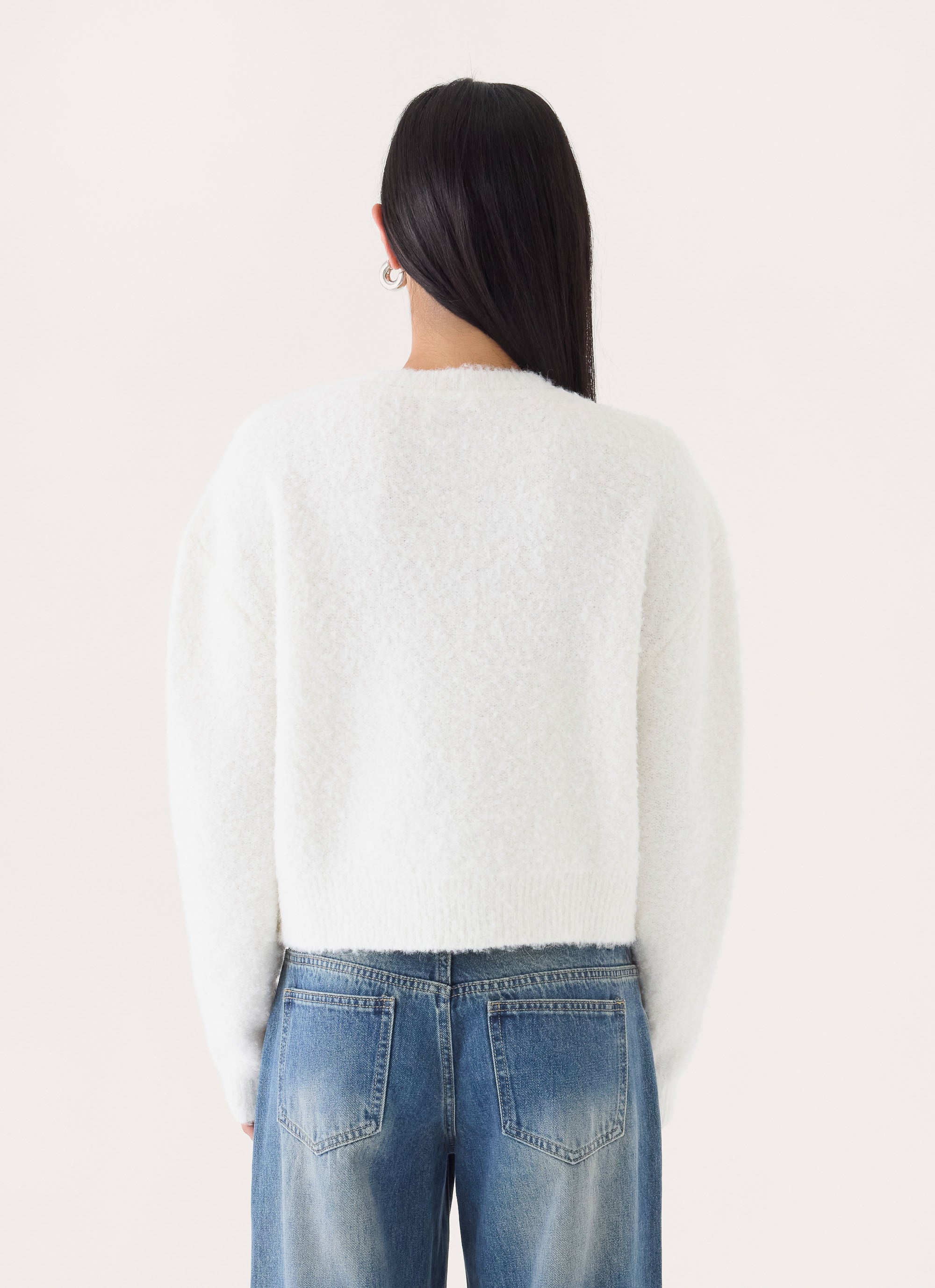Nolina Knit Sweater - White