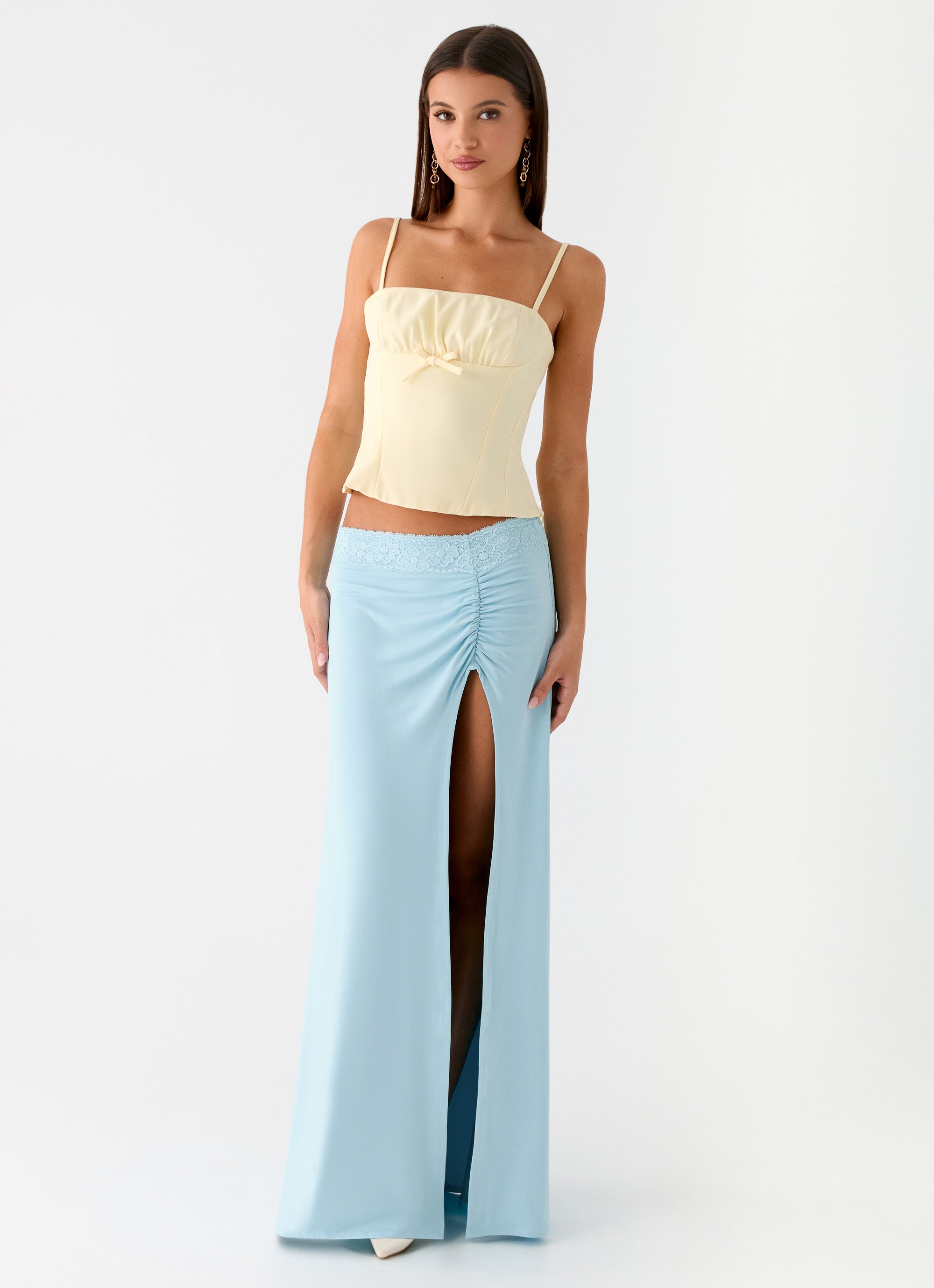 Ocean Plunge Maxi Skirt - Blue