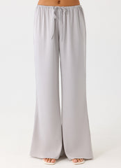 Sorena Low Rise Flared Pants - Misty Blue