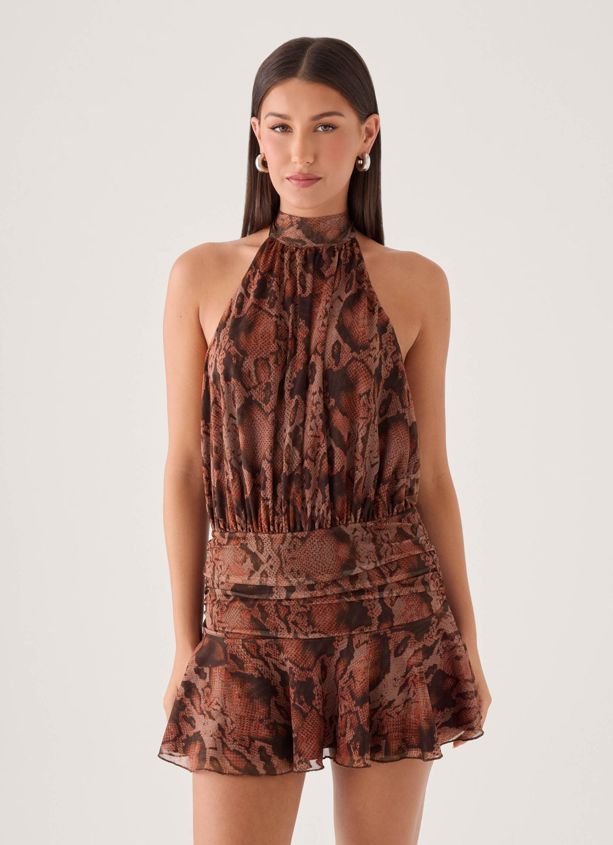 Viper Mini Dress - Snake Print